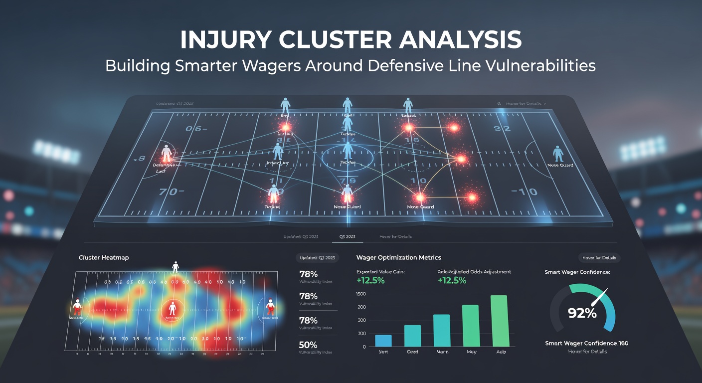 Detailed chart showing defensive injury clusters mapped against match outcomes and goal differentials in European leagues