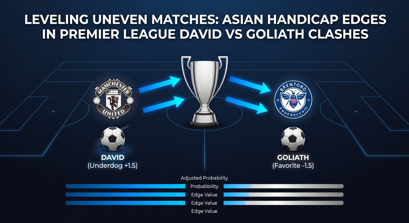Close-up of a tense Premier League moment where an underdog nearly equalizes against a powerhouse, highlighting handicap bet potential