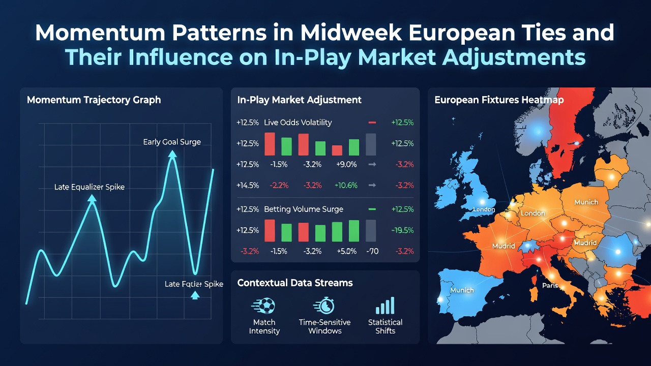 Live betting interface displaying adjusting odds during a European midweek football match