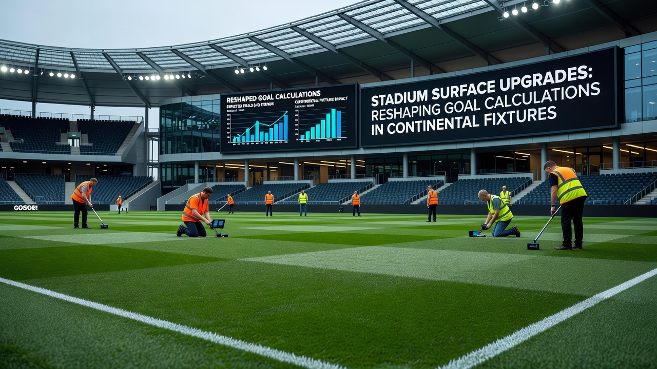 Data visualization showing xG adjustments across different stadium surfaces in European competitions