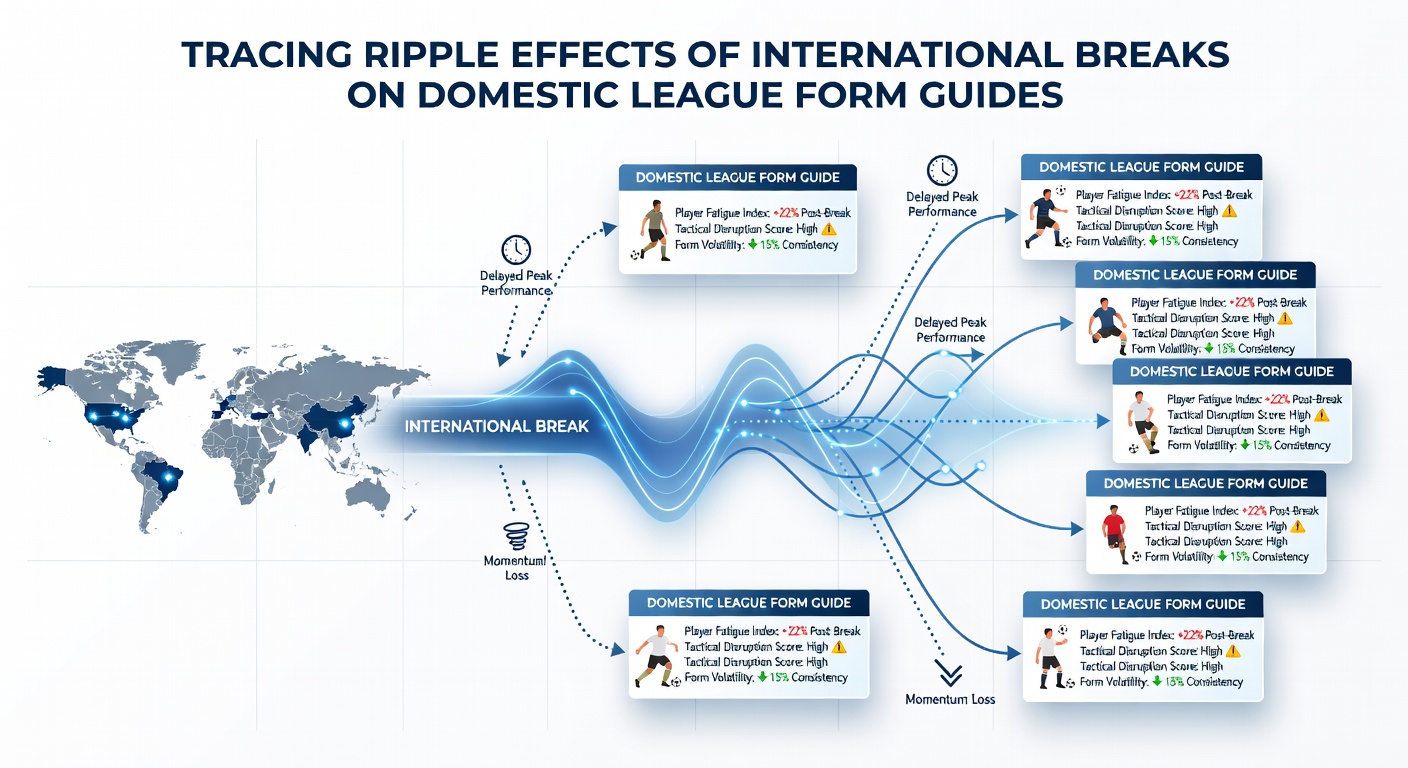 Detailed chart showing form guide fluctuations across multiple domestic leagues following international breaks