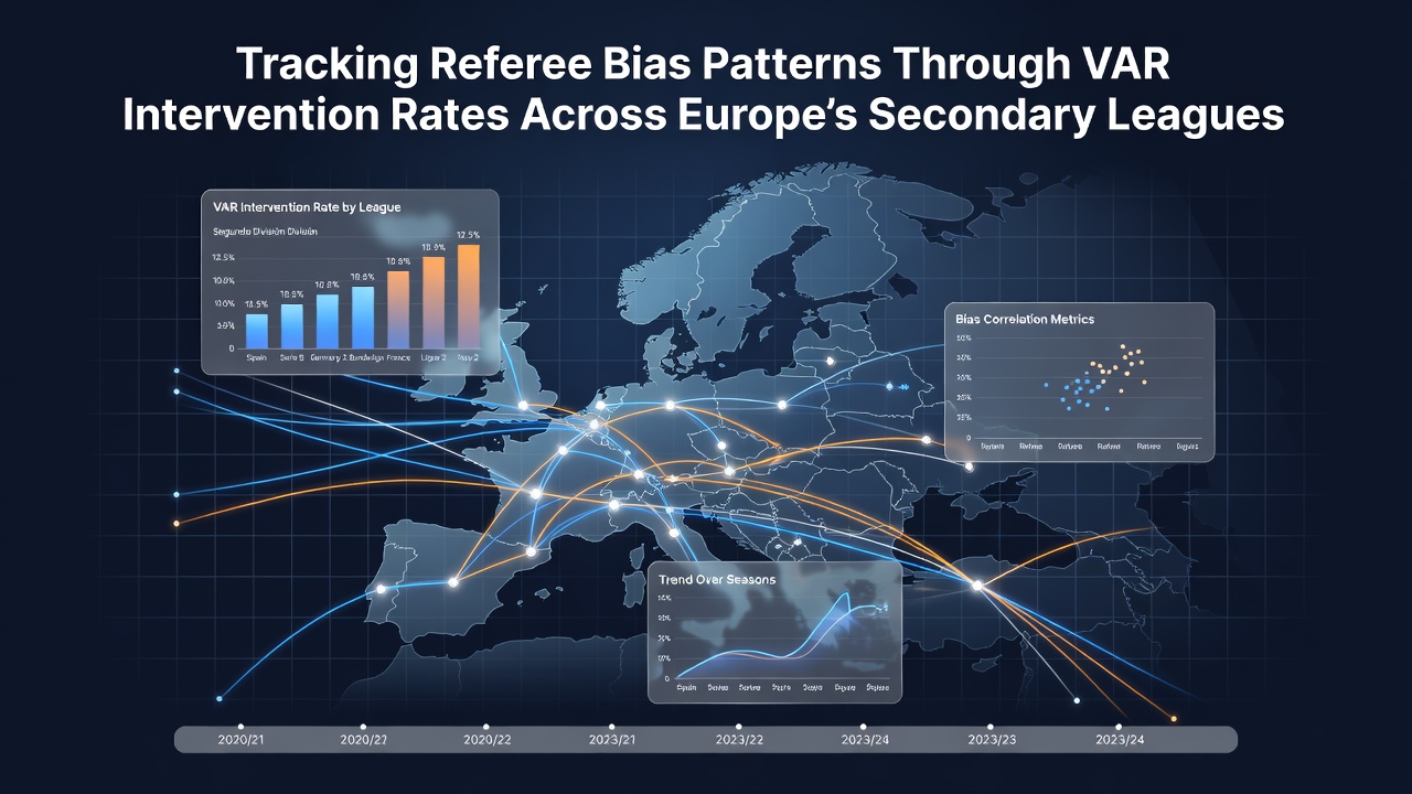 VAR review screen showing intervention data from a secondary league match